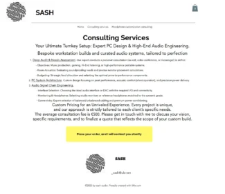 Zrzut ze strony Sash Audio
