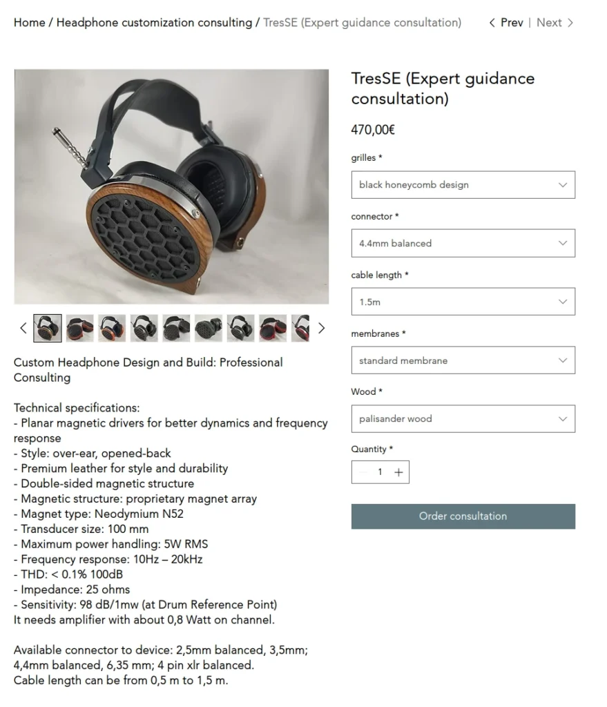 Zrzut ze strony Sash Audio