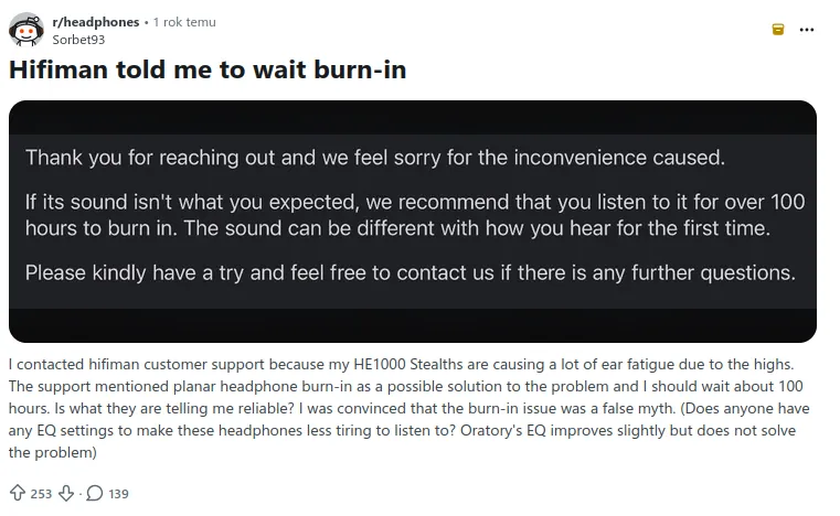Hifiman inconvenience