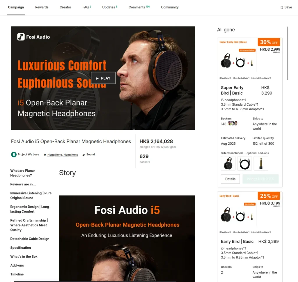 Kampania Fosi na Kickstarterze